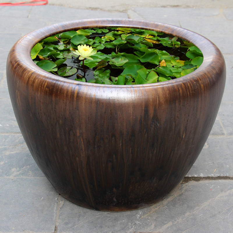 景德镇陶瓷器锦鲤金鱼缸庭院荷花睡莲水缸家居客厅招财镇宅风水缸