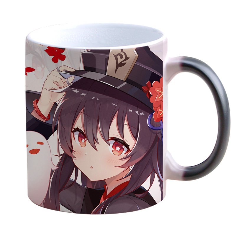 杯子原神周边胡桃二次元动漫游戏同款陶瓷变色马克动漫水杯