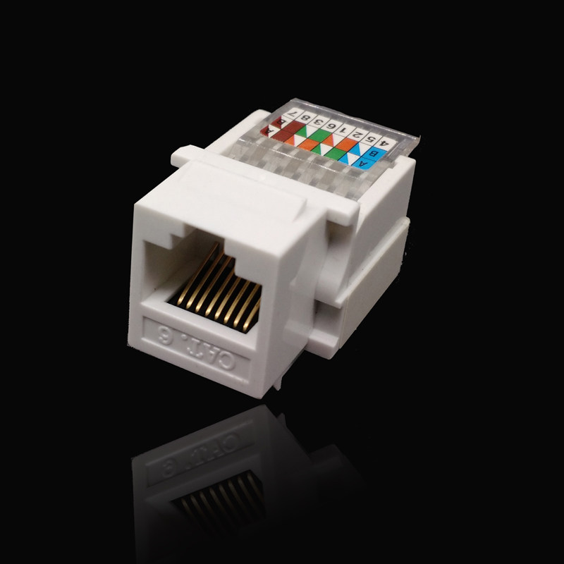 amp安普六类网线面板rj45免打插座电脑插座