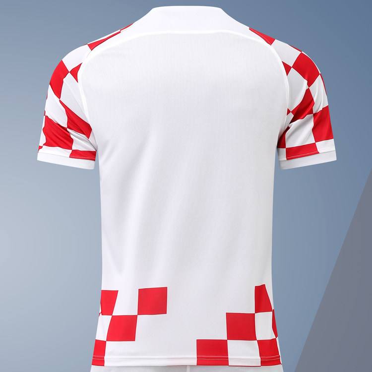 2022卡塔尔世界杯克罗地亚主客场儿童足球衣服套装定制足球服