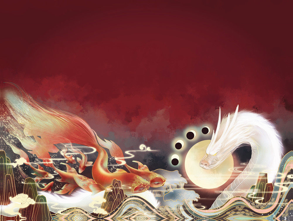 大淘人折扣商城 女装 逗酱原创lolita新年汉元素中华风蛟龙戏珠大唐