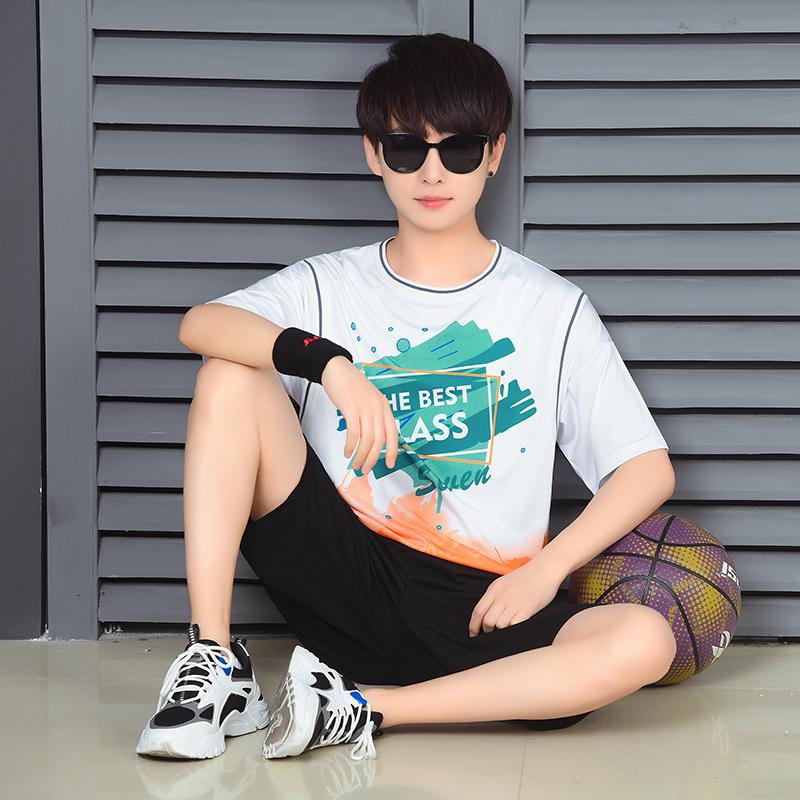 13青少年男装短袖t恤1215岁初中学生潮流帅气夏装14男孩运动套装