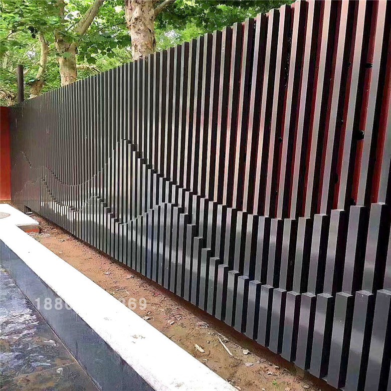 方通酒店装饰木纹型材方管铝材格栅铝通办公室铝板