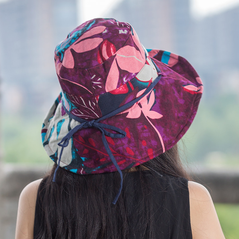 帽子女中年妈妈时尚夏天大檐遮阳薄款防晒洋气女士凉帽春夏渔夫帽