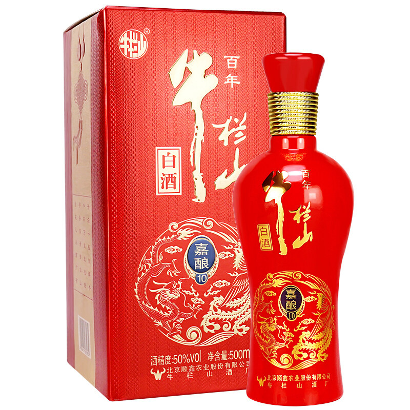 牛栏山嘉酿50度浓香香型500ml6瓶箱装国产白酒