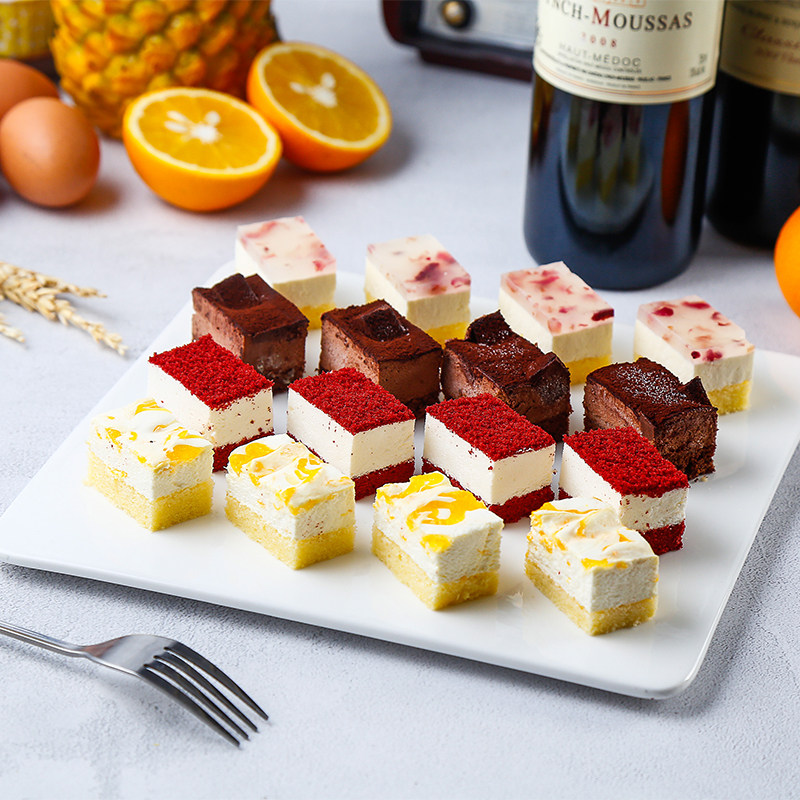 会议冷冻茶歇蛋糕下午茶点心小方西式甜品酒店新鲜生日蛋糕
