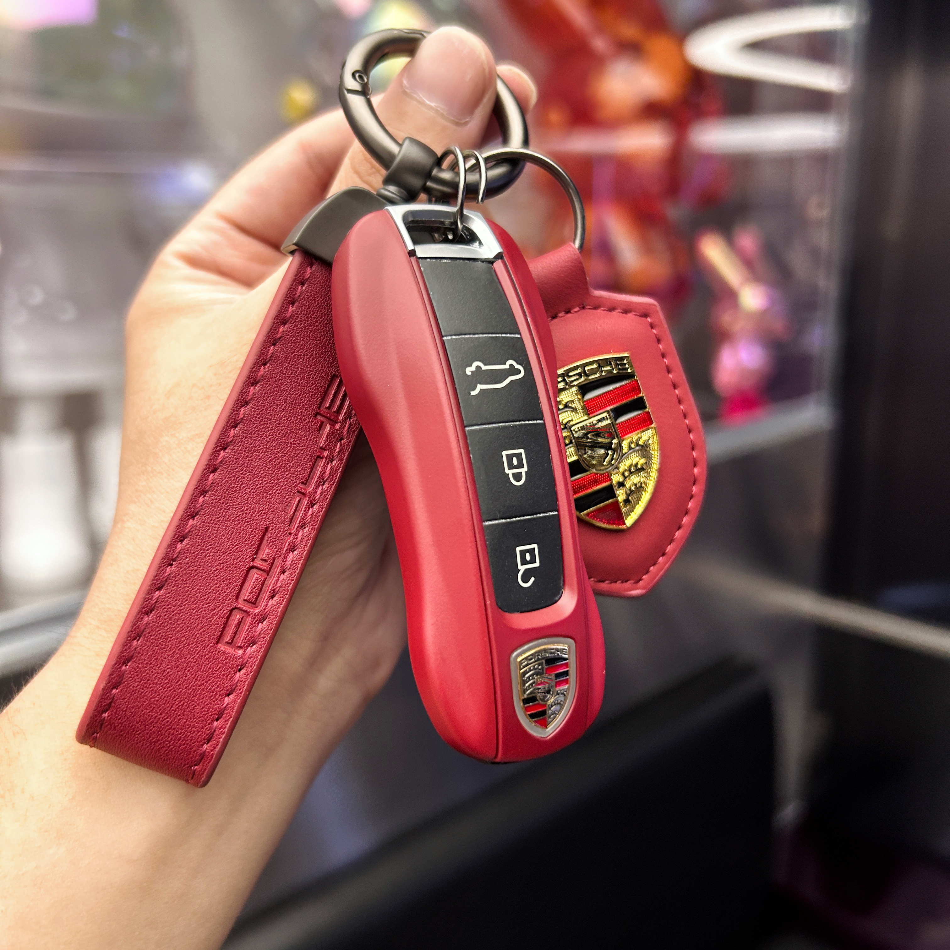 用于保时捷钥匙macan718taycan帕拉梅拉卡宴插入启动金属车用钥匙包