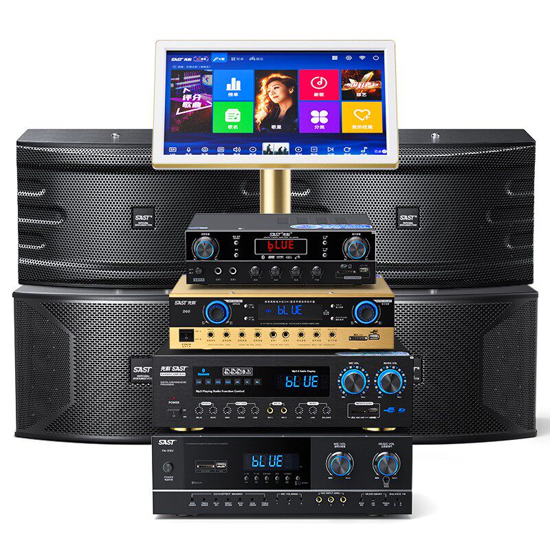 先科卡拉ok一体机家庭ktv音响套装舞台影院唱歌全套客厅点唱机卡包