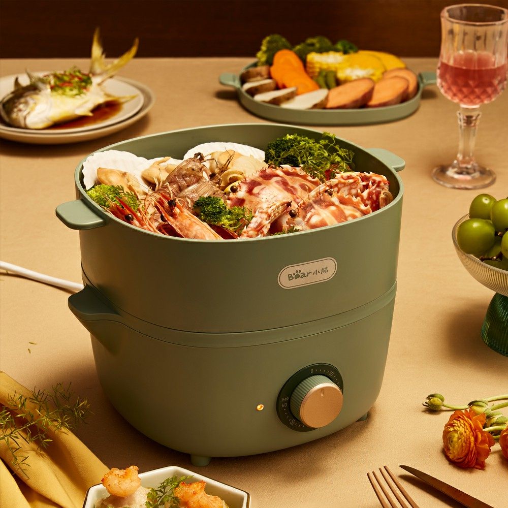 小熊蒸锅多功能家用双层大容量蒸笼自动断电小型电蒸锅