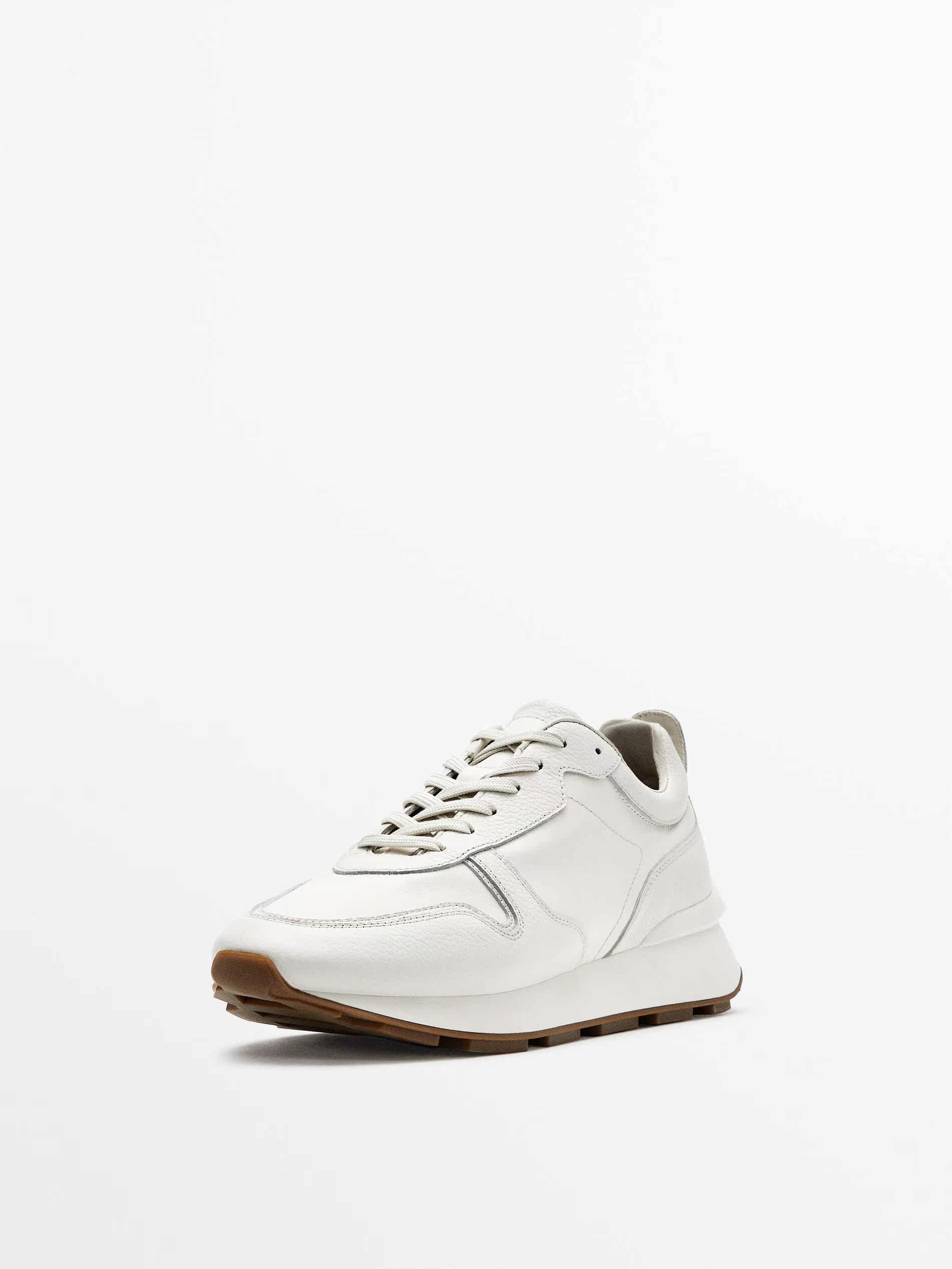 西班牙正品代购massimodutti男士柔软系带运动鞋2143850时尚休闲鞋