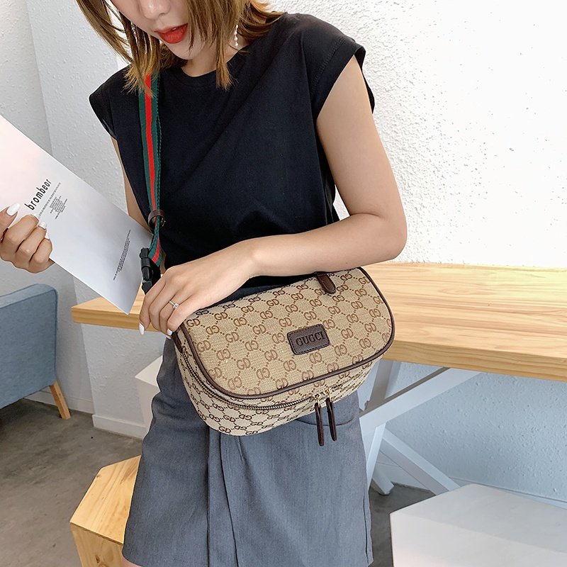 网红复古印花抖音同款单肩斜挎小包大容量gd手机包