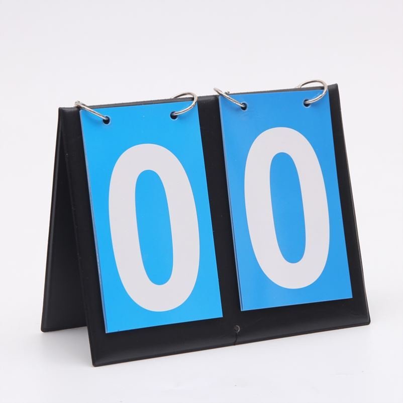 翻牌翻页足球记分牌桌面计数三位计分pvc器翻分计分牌