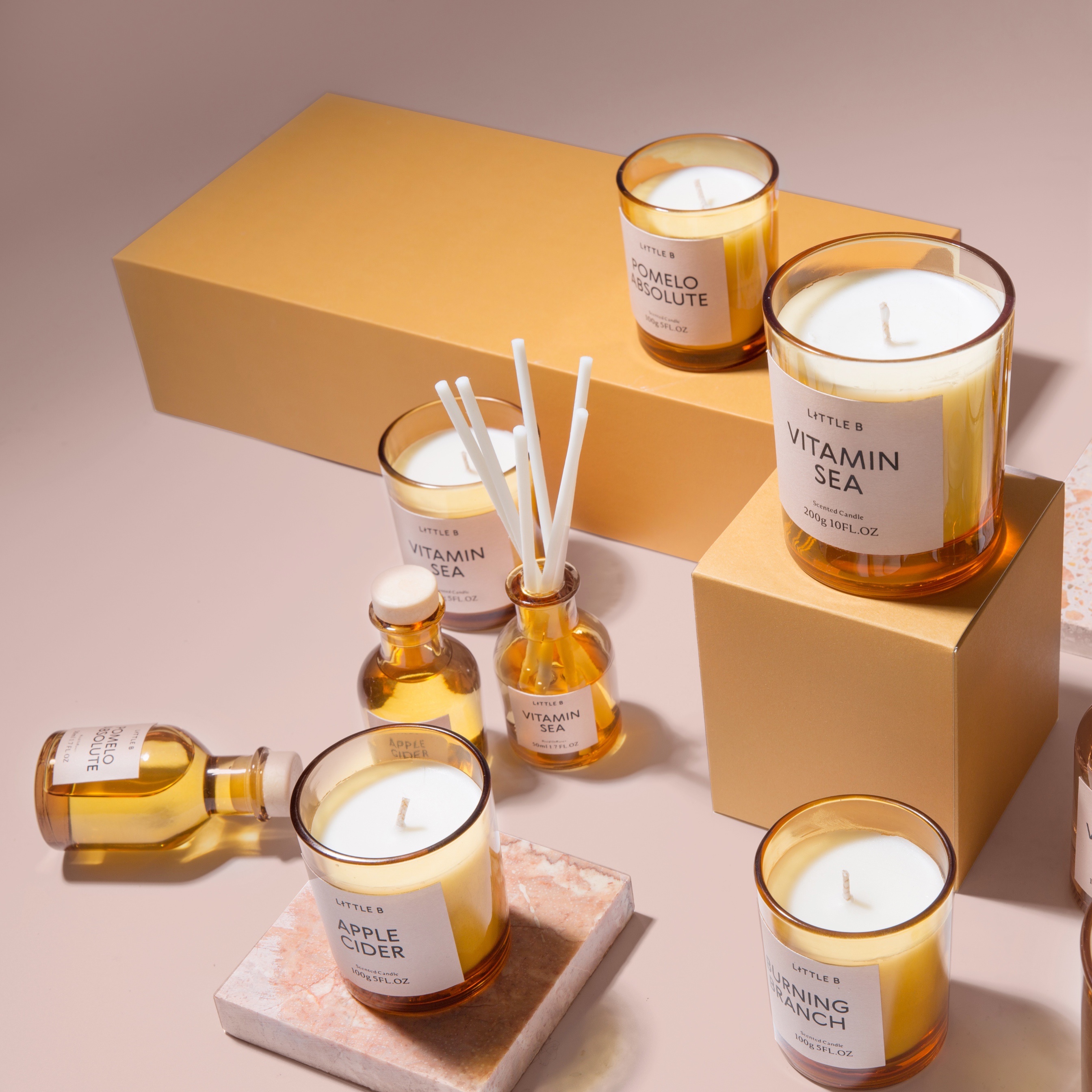 野兽派日落之前系列香薰蜡烛无火香氛散香礼盒香薰蜡烛