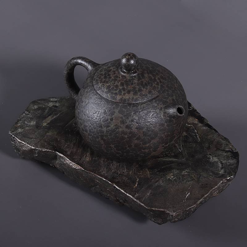 手工冰碛岩石石头茶壶泡茶养生过滤家用茶具茶壶