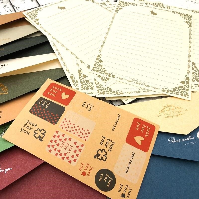 信封烫金信纸小女女士留念粉色高中生母亲节logo信封