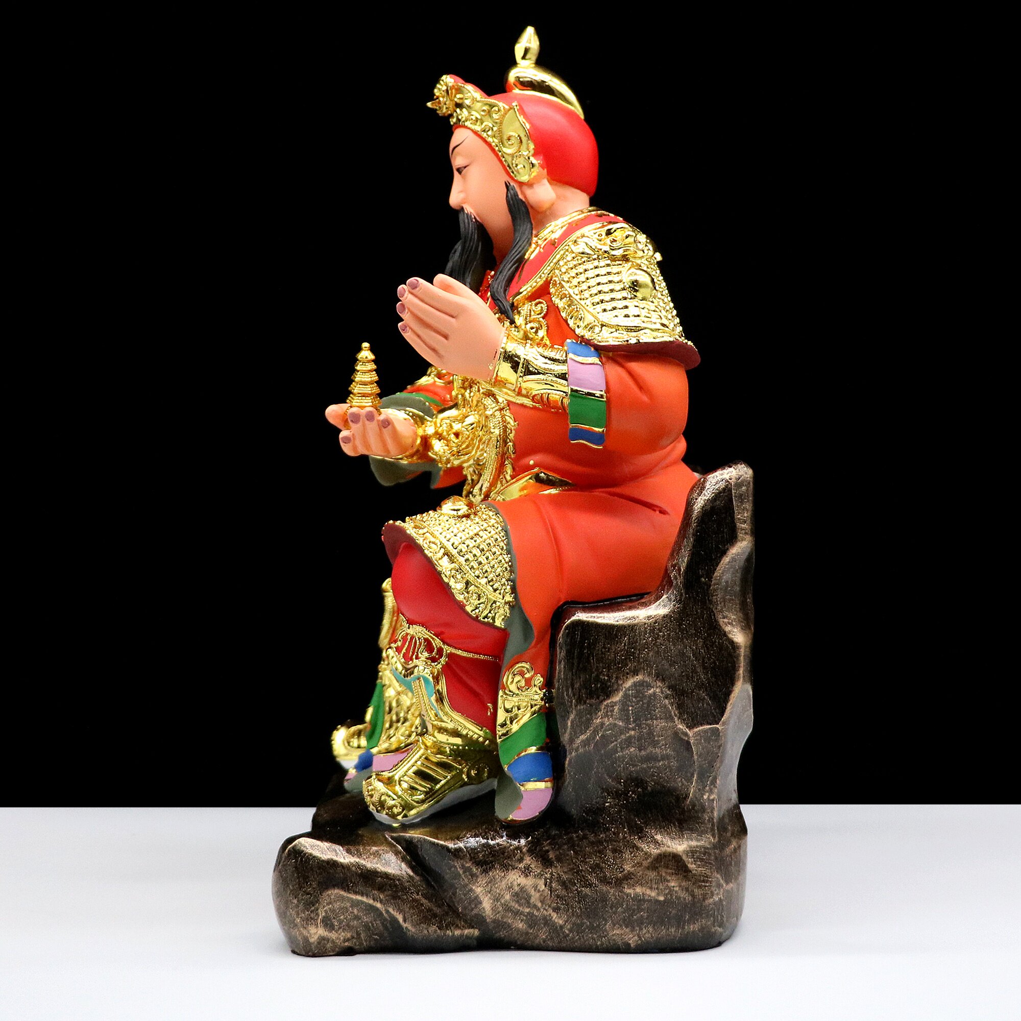 天王正品品托塔李天王神像家用供奉摆件树脂佛像摆件