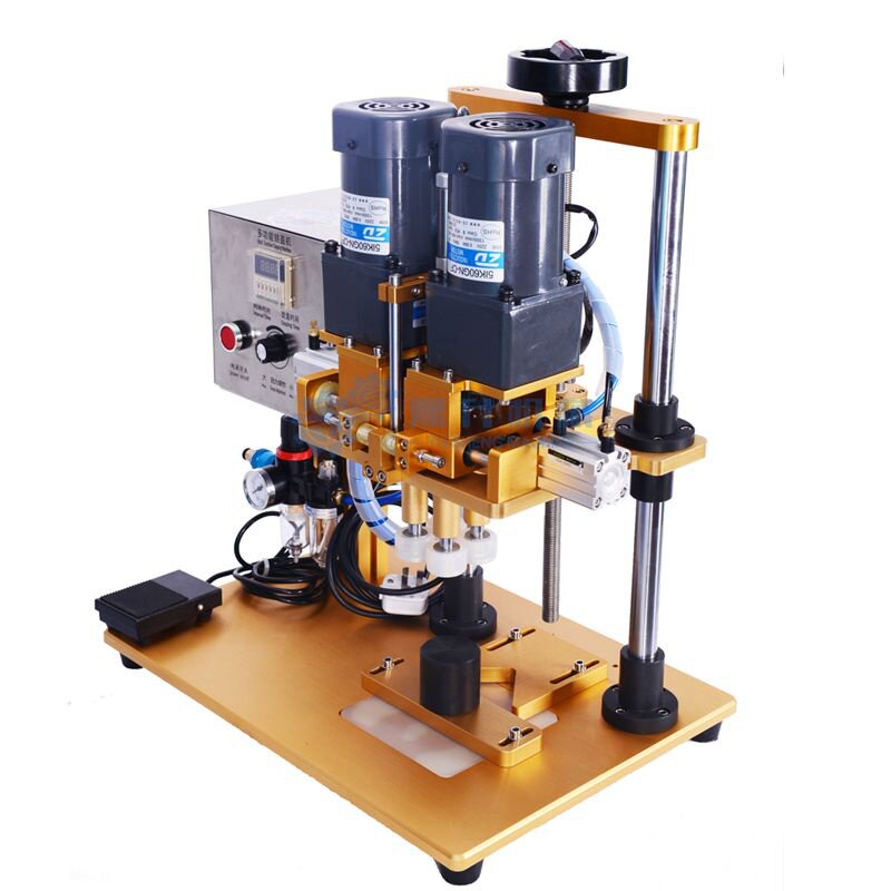 台式半自动旋盖机拧紧鸭嘴瓶搓盖机塑料瓶锁盖喷雾封口机