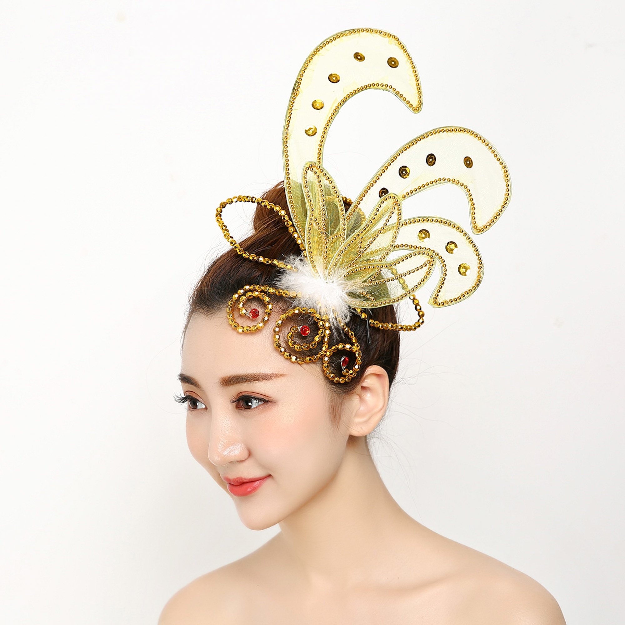 开场头饰新款舞蹈饰演出头花开舞女成人大气更多舞蹈配饰