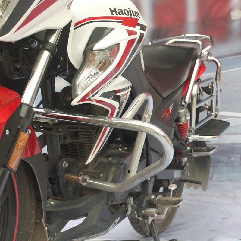 适用于豪爵街车df150保险杠摩托车hj15012a保护杠防摔杠摩托车保险杠