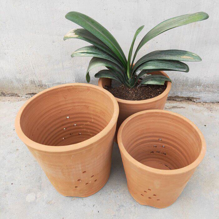 花盆陶瓷大号老式瓦盆陶土粗砂素烧特价透气花盆