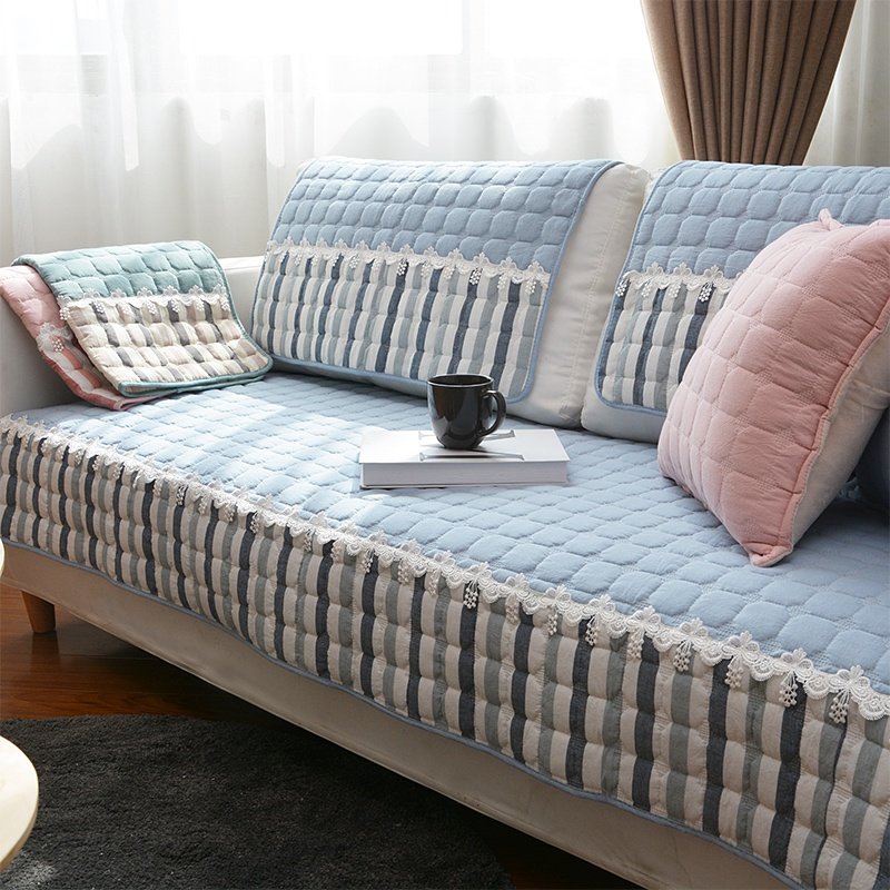 现代组合套罩垫巾全防滑四季棉布沙发沙发艺水洗包简约通用客厅纯