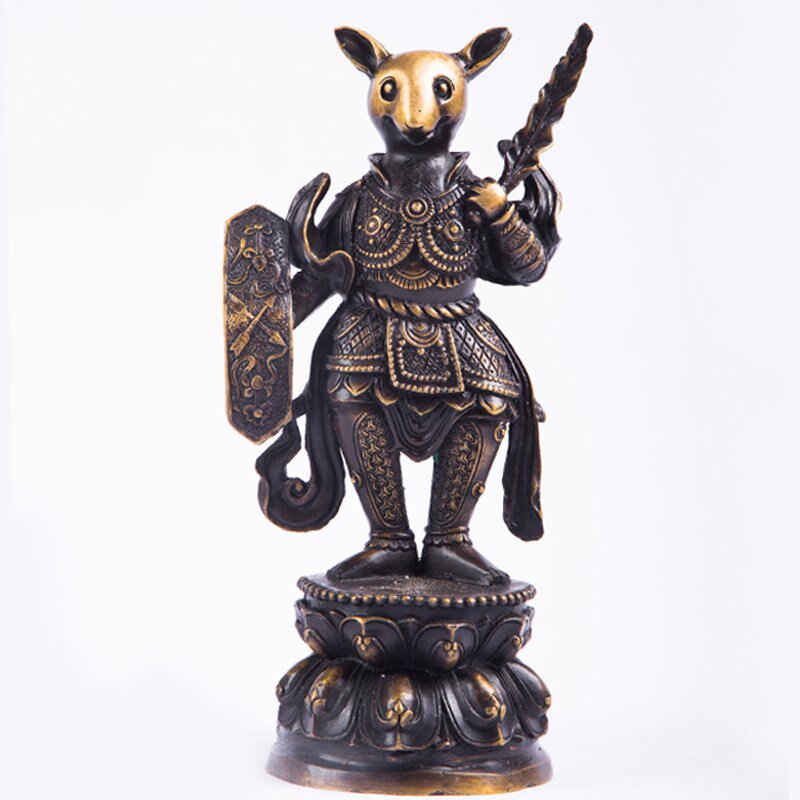 神像十二生肖铜像12个高约厘米佛像工艺品道教用品摆件