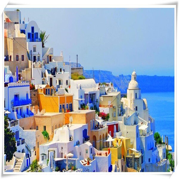 diy定制唯美欧洲风景希腊爱情海1000片成人木质拼图