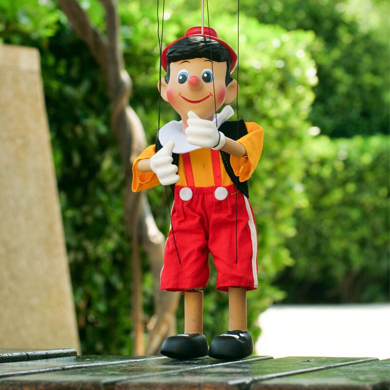 初级孩子工艺傀儡戏布艺工艺礼品木制木偶戏提线木偶之间木偶