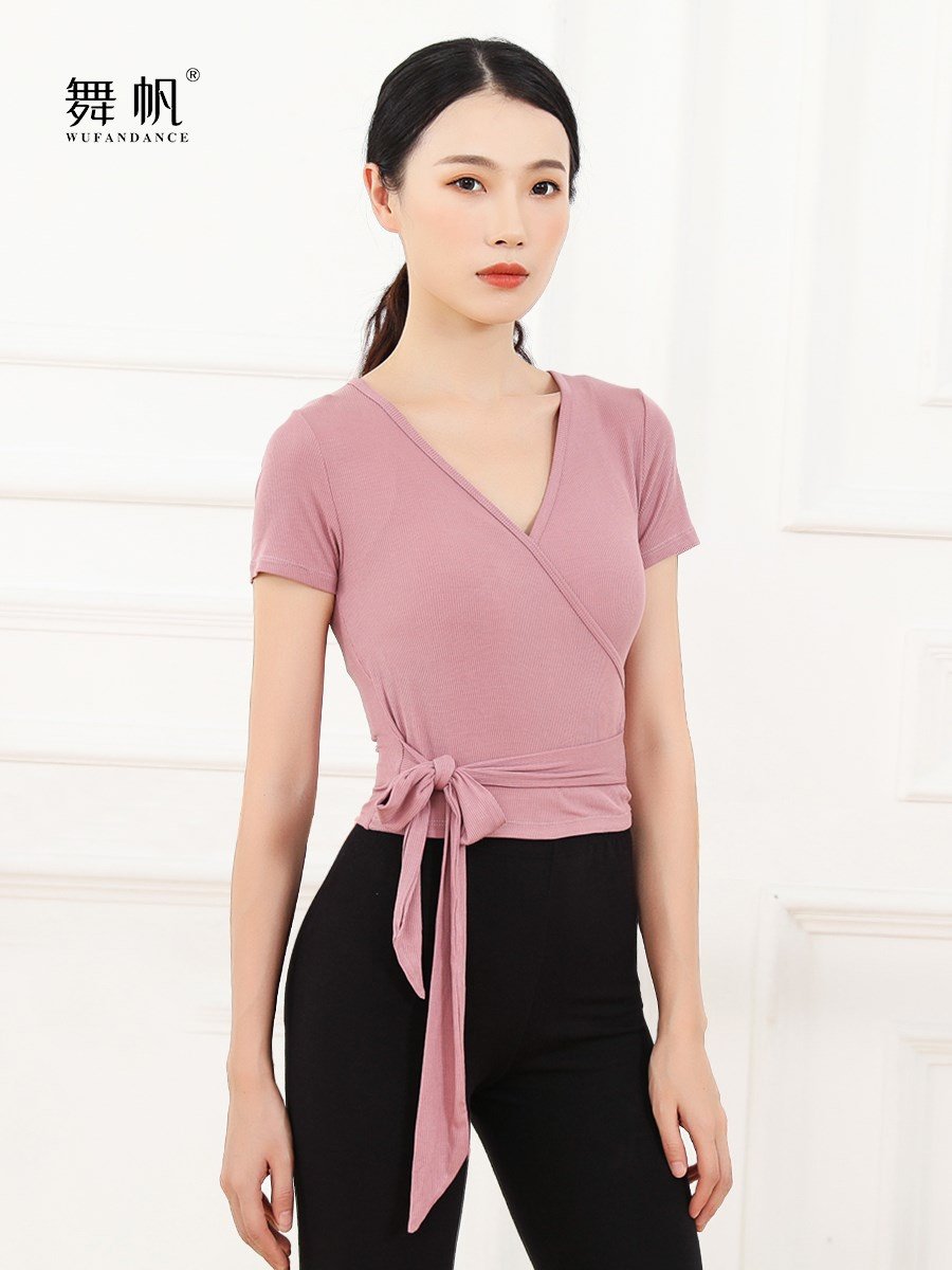 成人女训瑜伽上衣形体古典拉丁练功现代套装瑜伽t恤