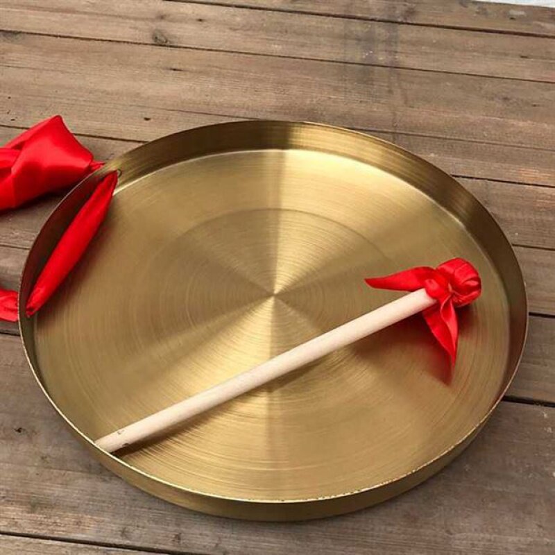 手锣30cm15cm罗啰敲铜圆圆形厘米道具打鼓精选铜锣手锣