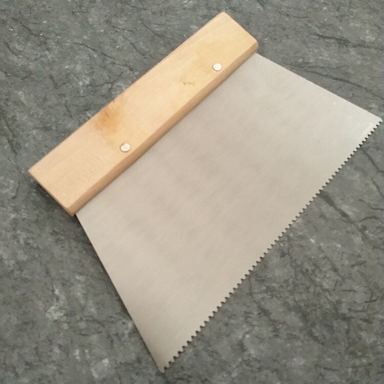 pvc地板自流塑胶刮刀锯齿刮板工具胶水刮平刮刀