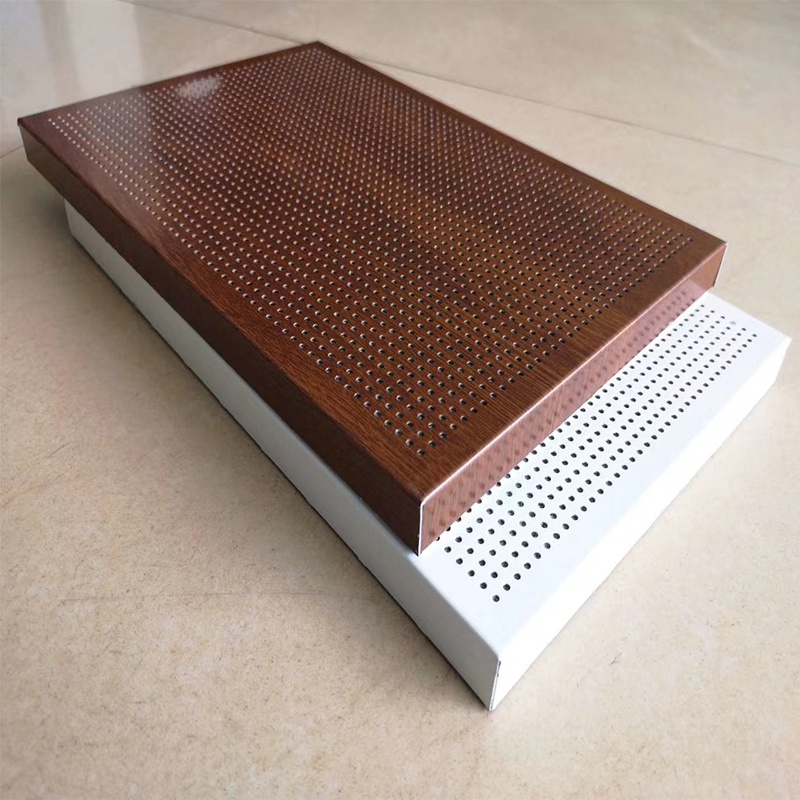 蜂窝金属勾搭瓦楞穿孔防火吸音覆膜幕墙吊顶铝板