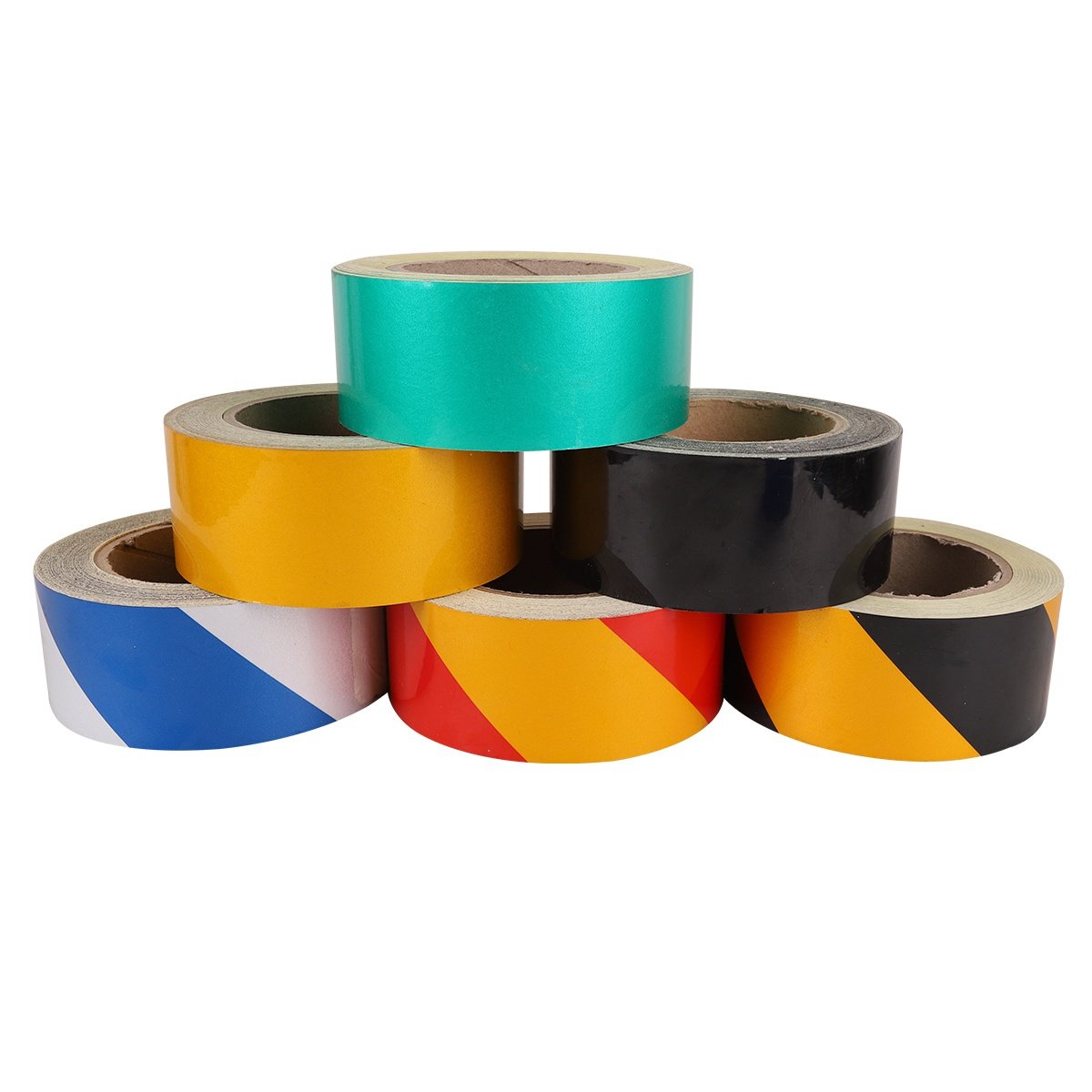 胶带反光红白5cm斜纹20cm警示10cm双色15cm反光带