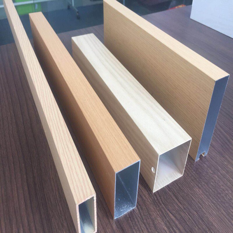 纹铝木金型方通矩形方管烤漆材饰格栅屏风方柱铝材
