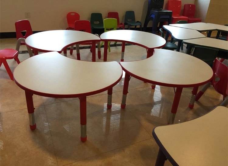 幼儿园课桌椅儿童学习桌椅可拼半圆形课桌高度可调儿童桌原婴童