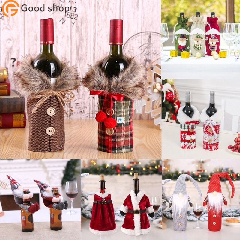 wine bottle cover merry christmas decorations home ornament | 伊