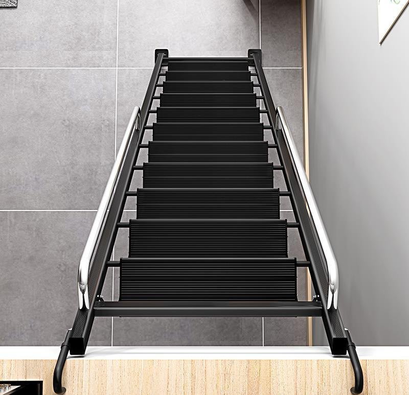 楼梯扶手防滑滑梯铝合金室内折叠式移动便携式爬梯家用梯