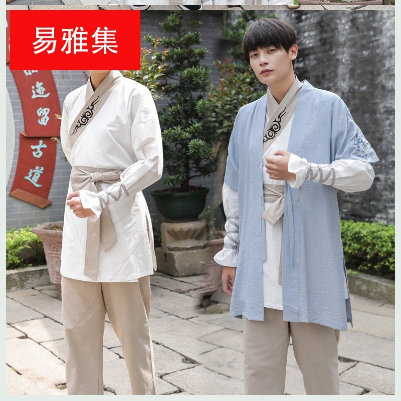 适用短打武侠书生情侣汉服男女工作工作团团体亲子装