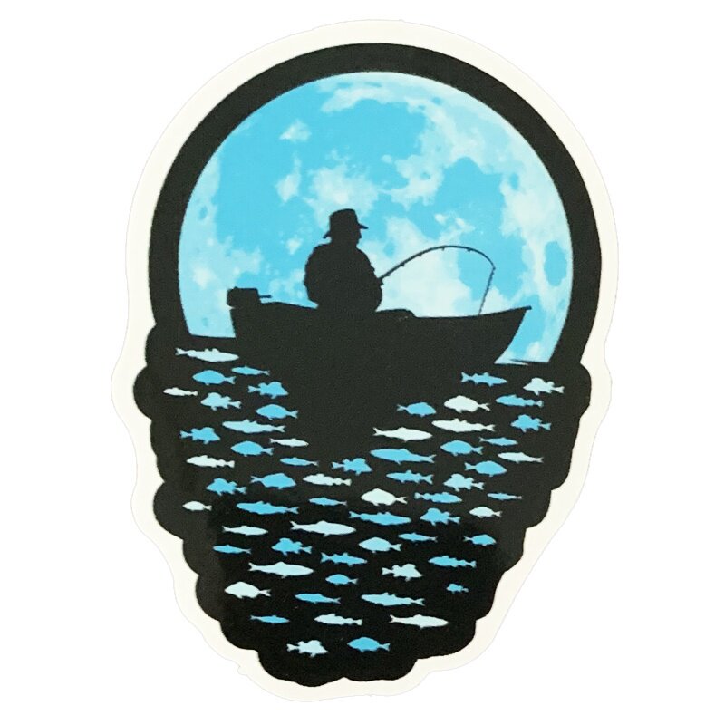 50张户外垂钓钓鱼爱好者钓箱装饰贴纸涂鸦渔具笔记本个性小贴纸