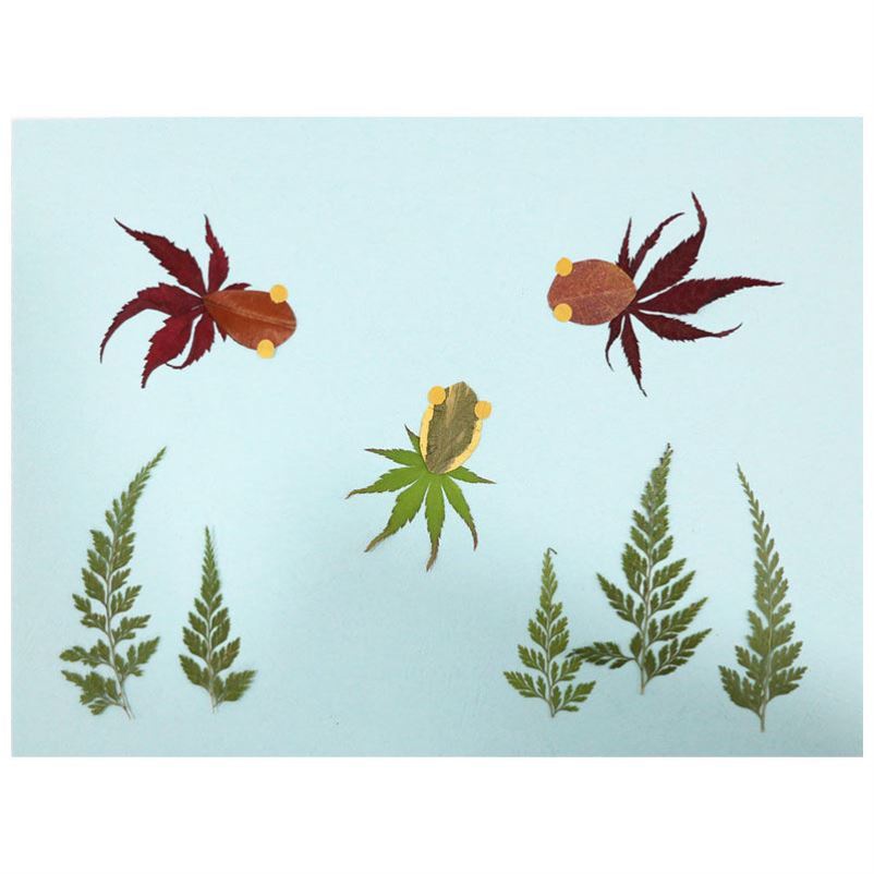 贴画树叶秋天成品手工干花粘贴创意制作小学生手工创意粘贴类