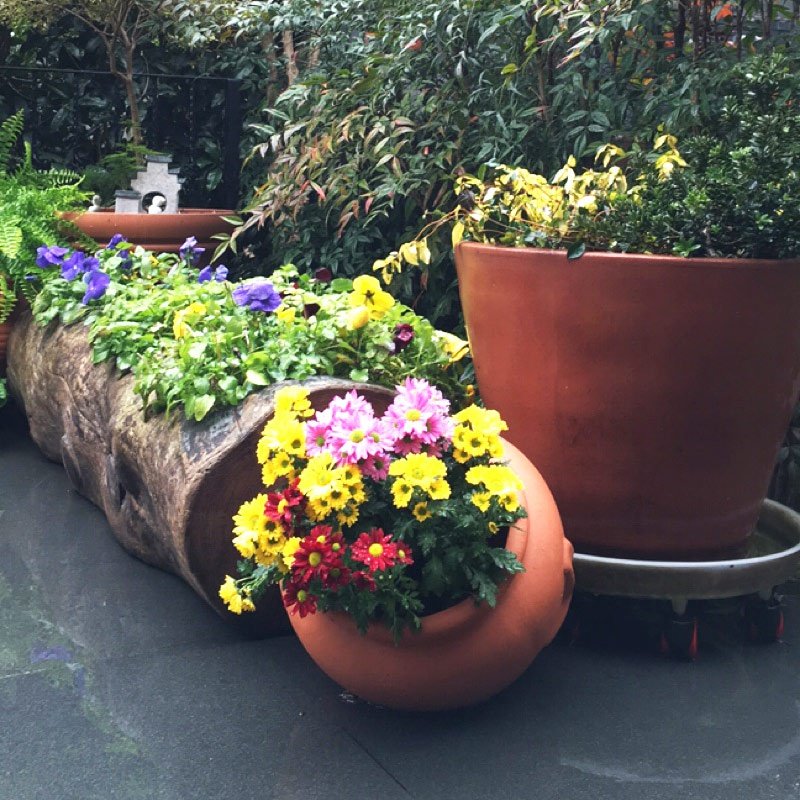 陶瓷花盆星星陶罐景观种植花瓶喷泉斜卧罐红陶花盆