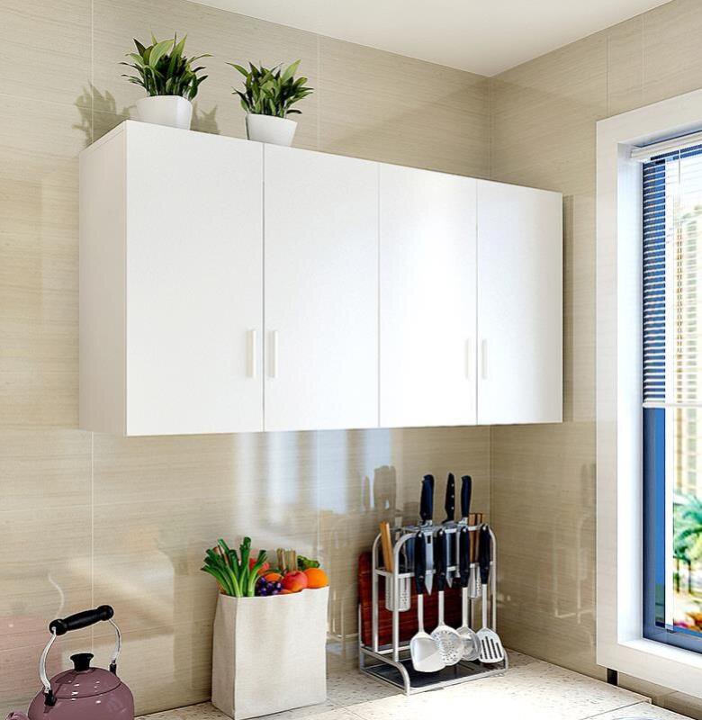 挂壁家用柜架壁挂小户型悬挂柜时尚厨房玻璃吊柜阳台置物柜子上