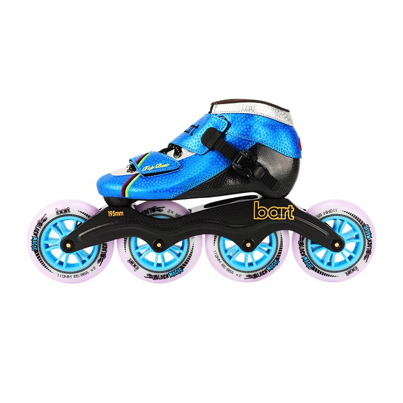 bart速滑鞋竞速鞋碳纤热塑脚型大饼溜冰鞋专业成人儿童轮滑鞋