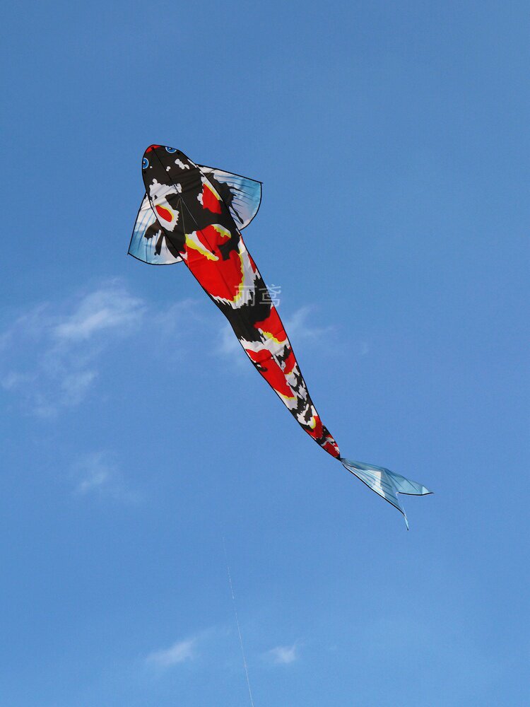 风筝潍坊七彩锦鲤吉祥红鲤鱼儿童成人大型初学者风筝