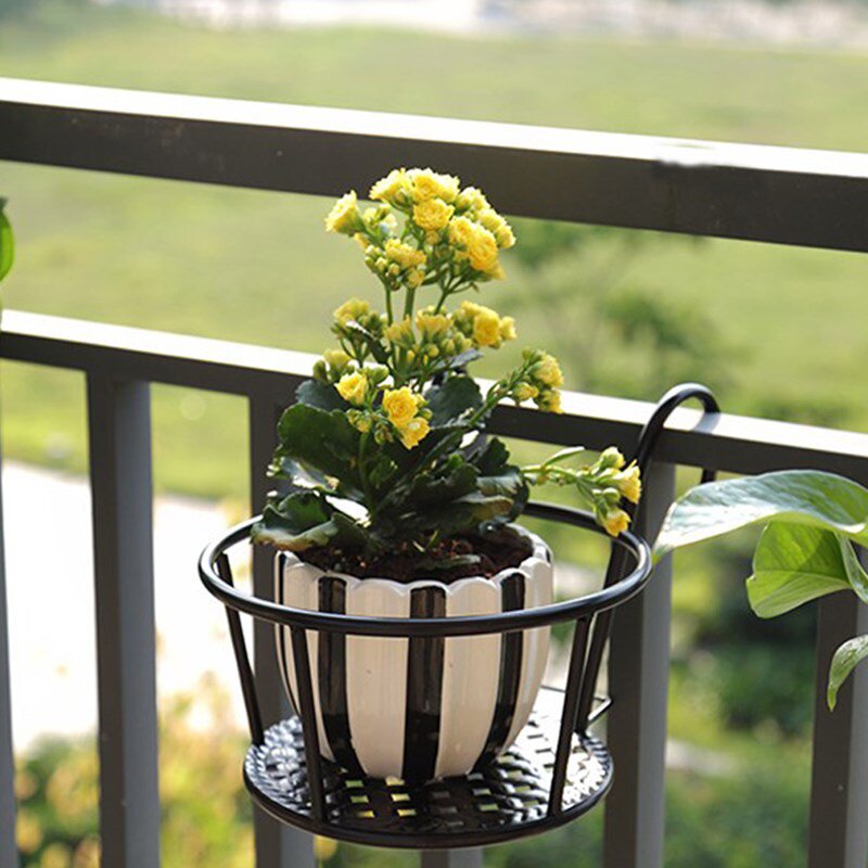 挂花铁挂花特价肉盆架8吊兰绿多艺架栏杆个客厅萝阳台装悬挂