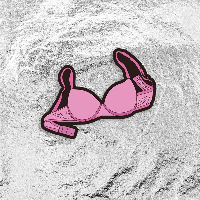 车贴胸罩趣味卡通图案奶罩文胸汽车装饰个性潮流汽车装饰贴