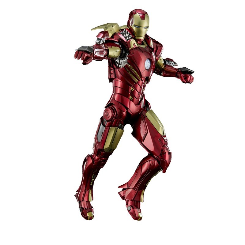 新kingarts钢铁侠mk8合金模型手办漫威正版1/9兵人可动发光金属摆