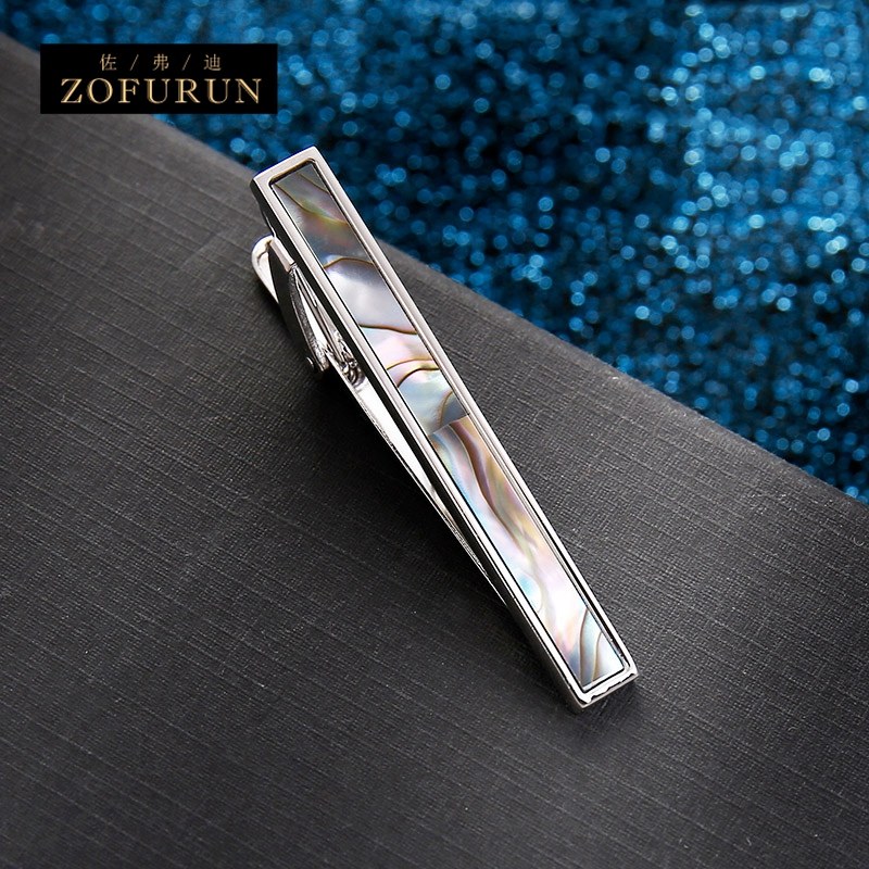 领带夹欧美轻奢男士法式天然材质正装西装西服领带夹