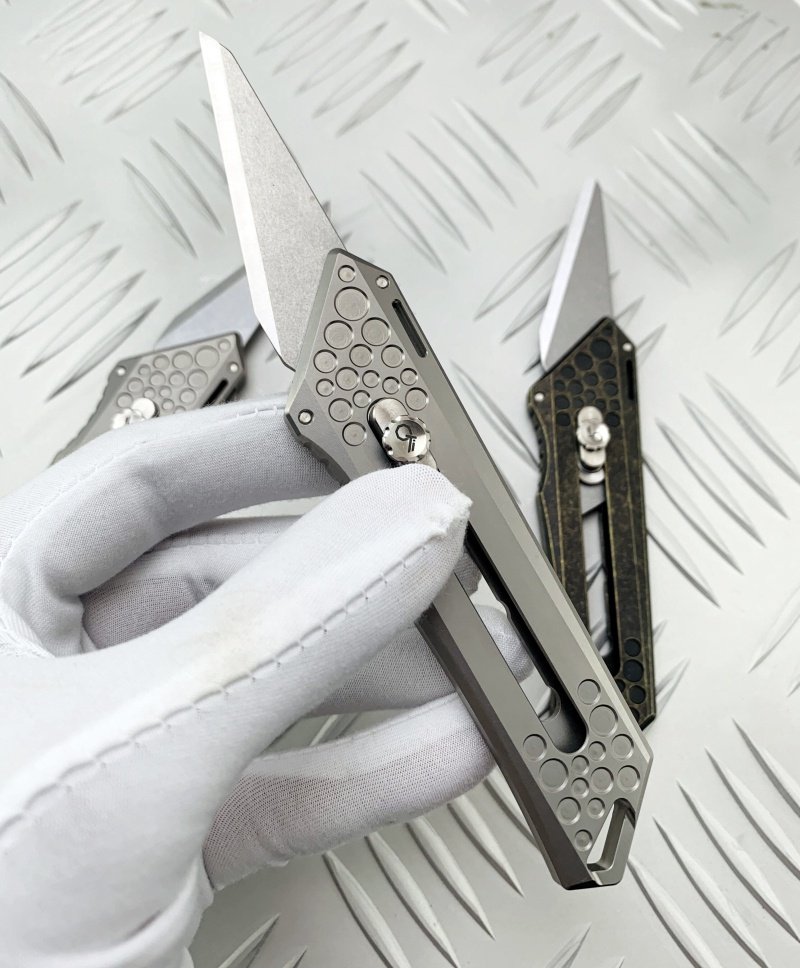 9tiedc钛合金美工刀tirek壁纸纸刀户外随身便携防身美工刀