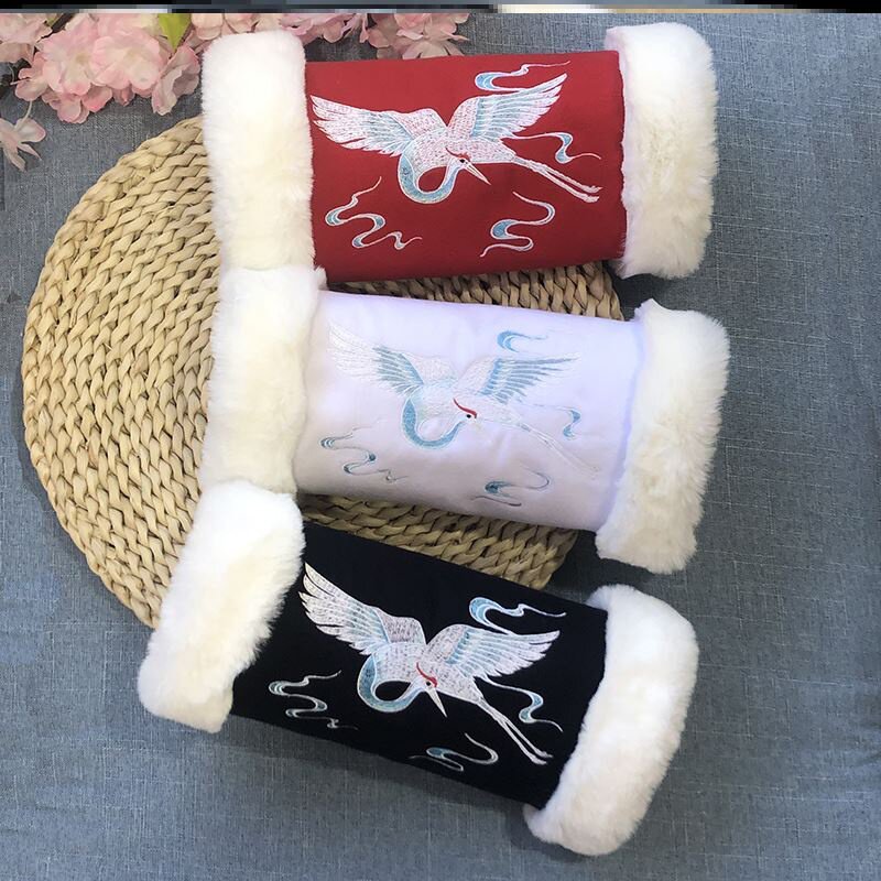 暖手暖袖袖手筒棉抱枕捂手古风汉服手抄筒暖手套